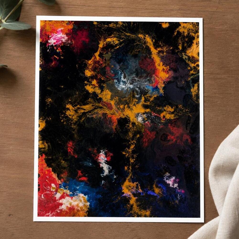 Abstract Galaxy Painting